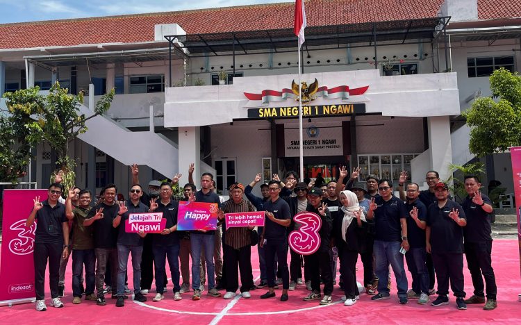 Tri Telah Membangun 144 BTS di Ngawi yang Tersebar di 19 Kecamatan dan 123 Desa.