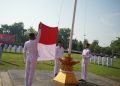 Pengibaran Bendera Merah Putih di Kabupaten Ngawi Berjalan Khidmat