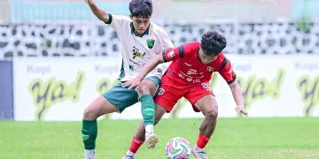 Gol Roket M. Rayhan Antar Persinga Ngawi Tekuk Pasuruan United di 8 Besar Liga 4 Jatim